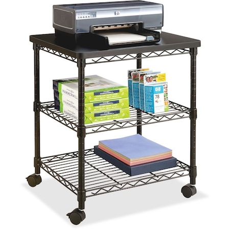 Safco Deskside Wire Machine Stand, 24"x20"x27", Black SAF5207BL